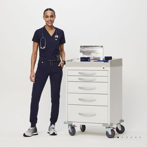 Navy blue FIGS scrub set, size small